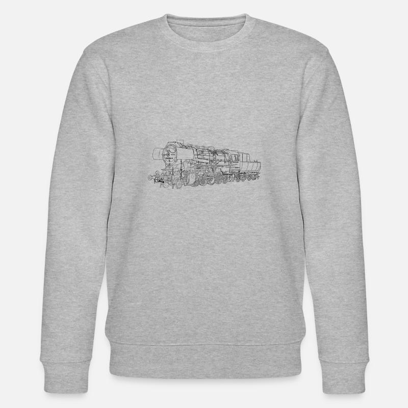 Dampflok Baureihe 52 BR 52 - Stanley/Stella Unisex Bio-Sweatshirt CHANGER  - Grau meliert