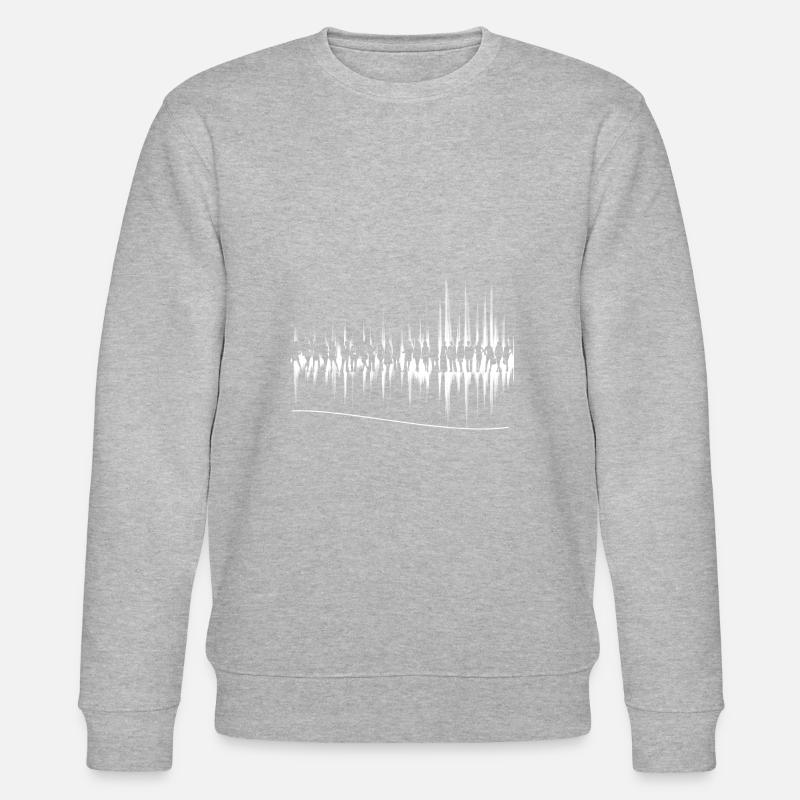 people soundwave white - Stanley/Stella Unisex Bio-Sweatshirt CHANGER  - Grau meliert
