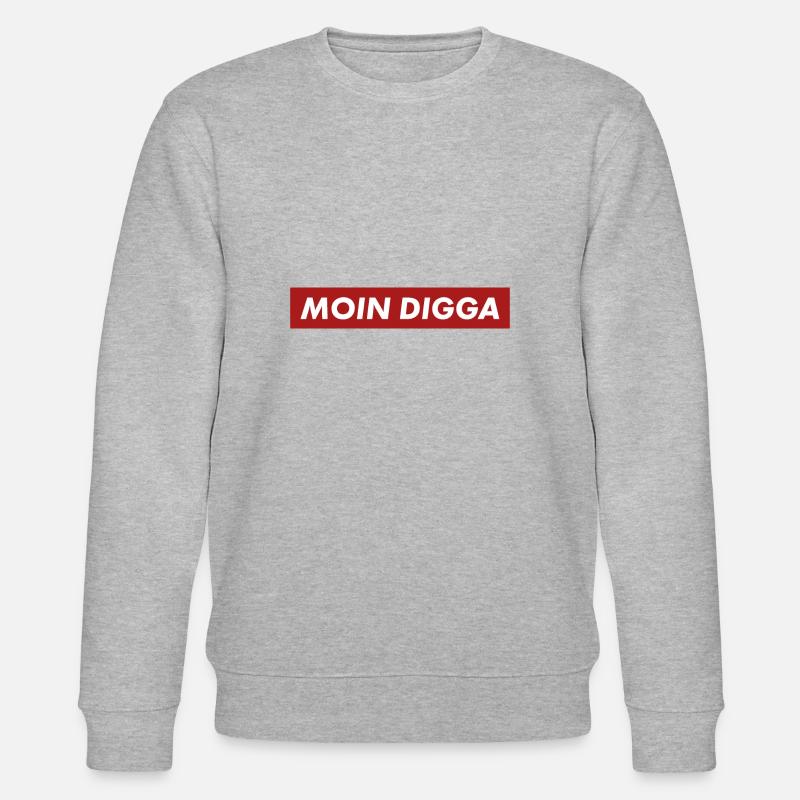 MOIN DIGGA - Stanley/Stella Unisex Bio-Sweatshirt CHANGER  - Grau meliert