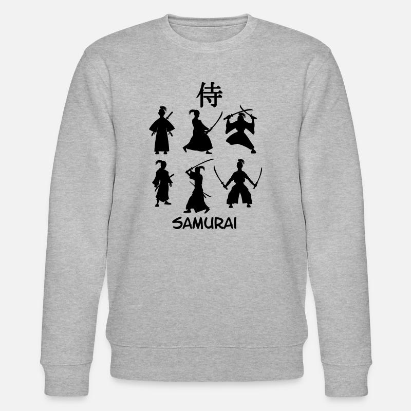 SamuraiJapanischer Schwertkämpfer - Stanley/Stella Unisex Bio-Sweatshirt CHANGER  - Grau meliert
