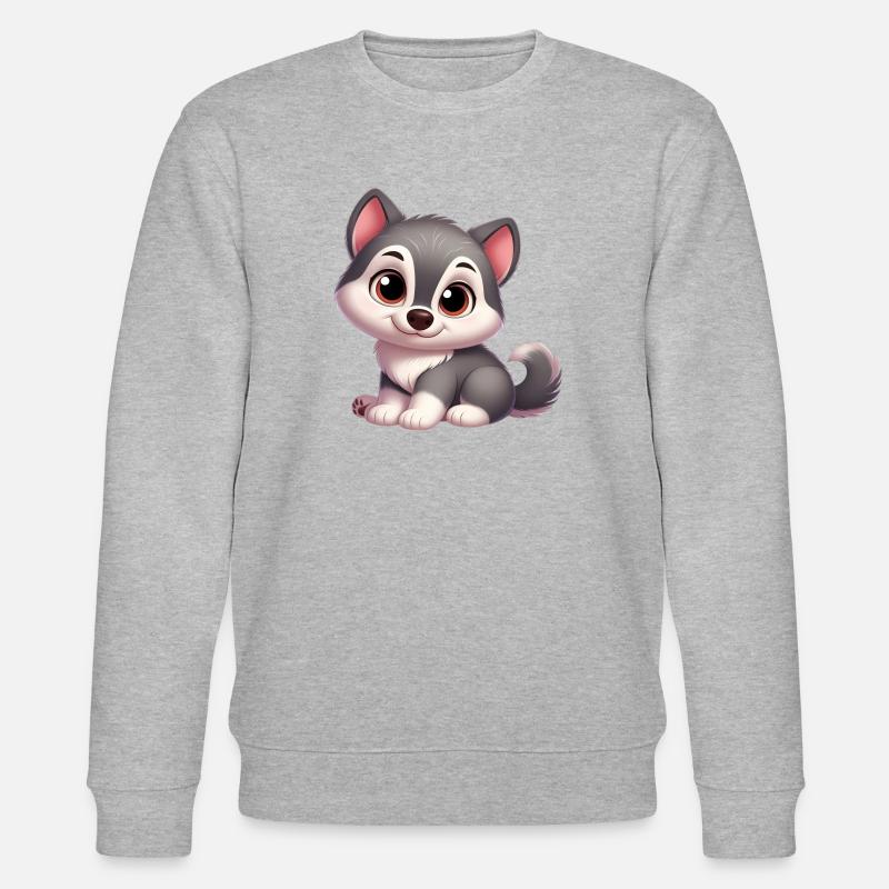 Wolf 11 - Stanley/Stella Unisex Bio-Sweatshirt CHANGER  - Grau meliert