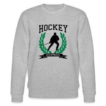 Hockey Dad - Stanley/Stella Unisex Bio-Sweatshirt CHANGER  - Grau meliert - Vorne - Nik (191cm) & Marisol (170cm)