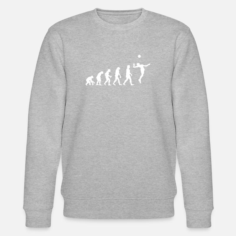 Evolution Volleyball Aufschlag Geschenkidee - Stanley/Stella Unisex Bio-Sweatshirt CHANGER  - Grau meliert