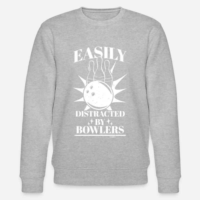 Bowling Player Bowler Gift - Stanley/Stella CHANGER Unisex Organic Sweatshirt - heather grey