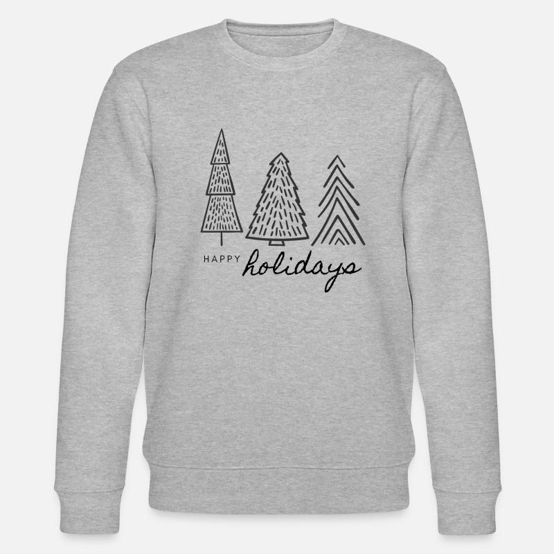 Weihnachten - Tannenbaum - Weihnachtspullover - Stanley/Stella Unisex Bio-Sweatshirt CHANGER  - Grau meliert