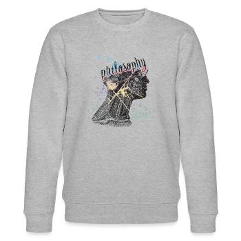 Philosophy - Stanley/Stella CHANGER Unisex Organic Sweatshirt - heather grey - Front - Nik (191cm) & Marisol (170cm)