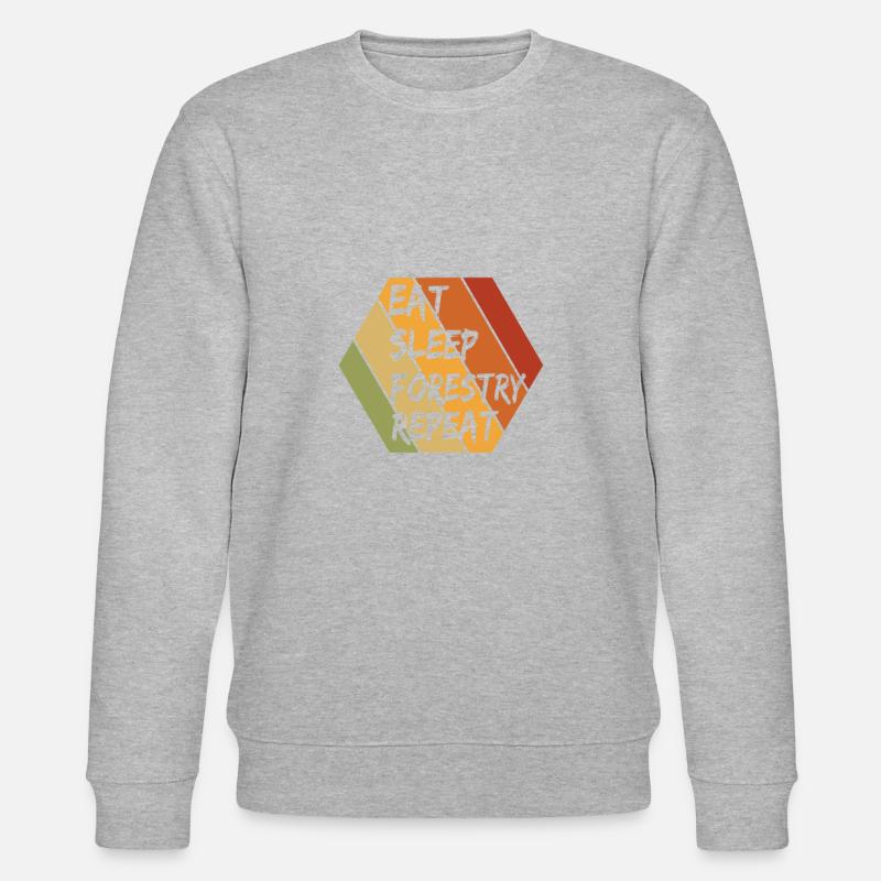Forestry forestry worker making wood gift - Stanley/Stella CHANGER Unisex Organic Sweatshirt - heather grey