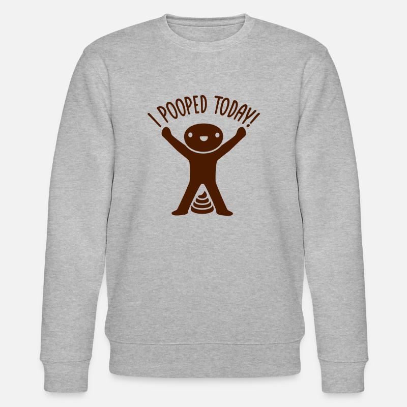 I pooped today Zitat - Stanley/Stella Unisex Bio-Sweatshirt CHANGER - Grau meliert