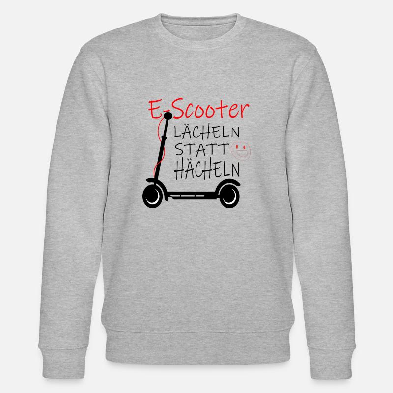 E Scooter Elektro Roller, Scooter - Stanley/Stella Unisex Bio-Sweatshirt CHANGER  - Grau meliert