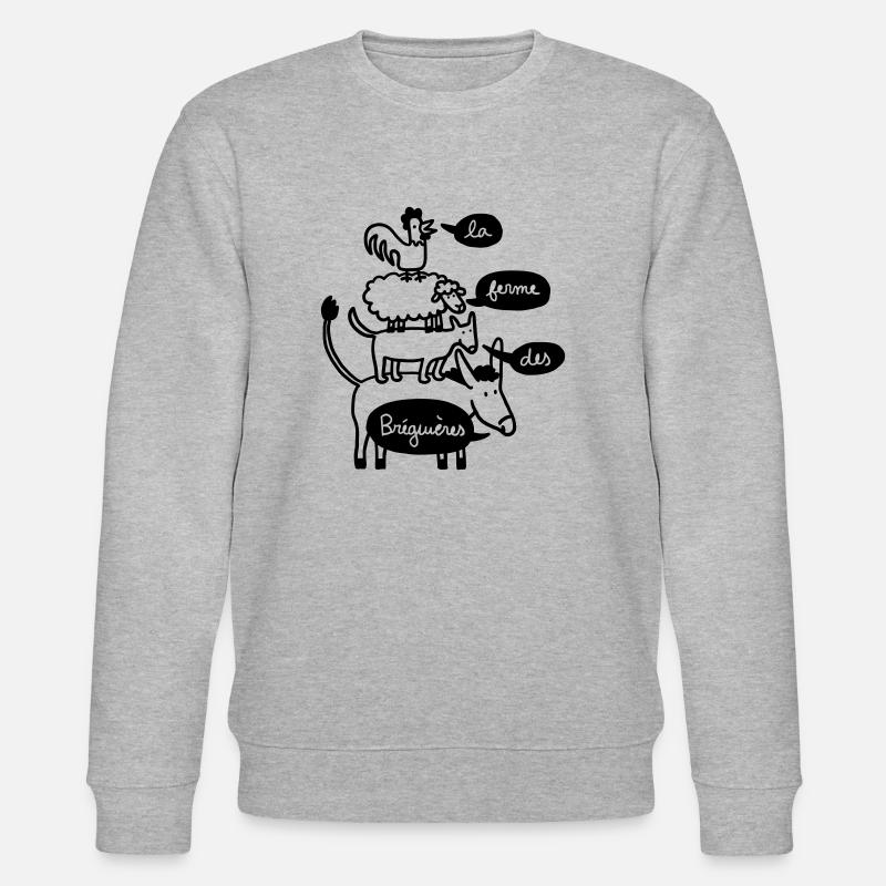 FERME DES BREGUIERES - Sweat bio CHANGER Stanley/Stella Unisexe - gris chiné