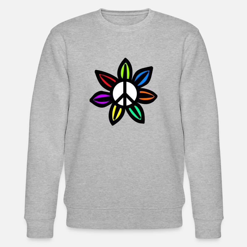 Friedensblume - Stanley/Stella Unisex Bio-Sweatshirt CHANGER  - Grau meliert