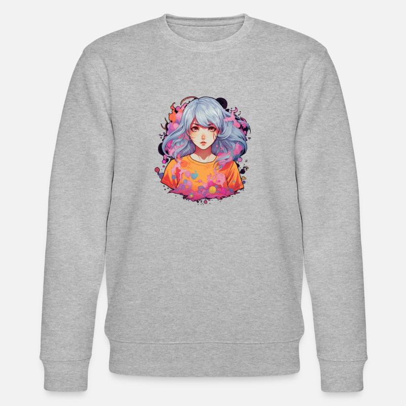 Fille d’anime - Sweat bio CHANGER Stanley/Stella Unisexe - gris chiné