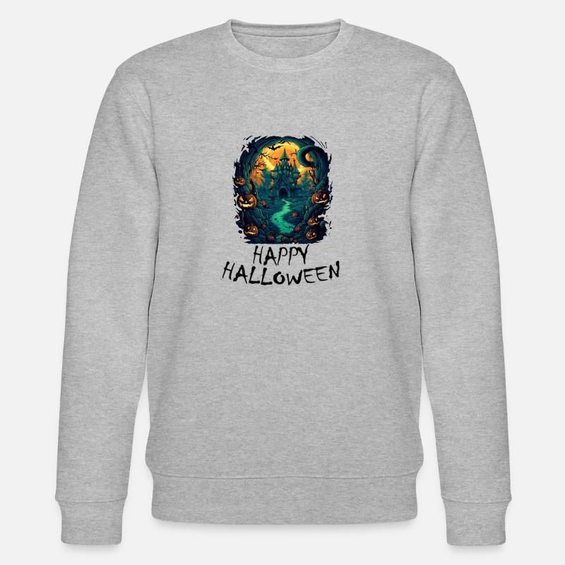 Halloween - Happy Halloween - Stanley/Stella Unisex Bio-Sweatshirt CHANGER  - Grau meliert