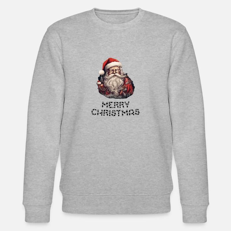 Père Noël - Marry Christmas - Sweat bio CHANGER Stanley/Stella Unisexe - gris chiné