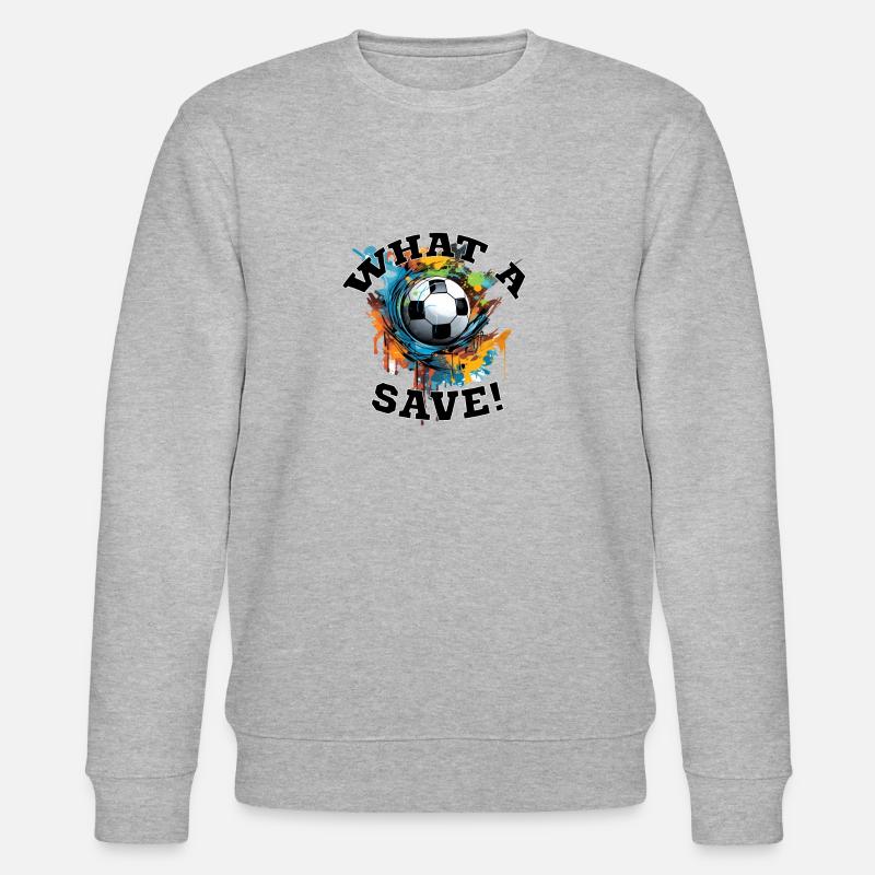Fußball ball - What a Save! - Stanley/Stella Unisex Bio-Sweatshirt CHANGER  - Grau meliert