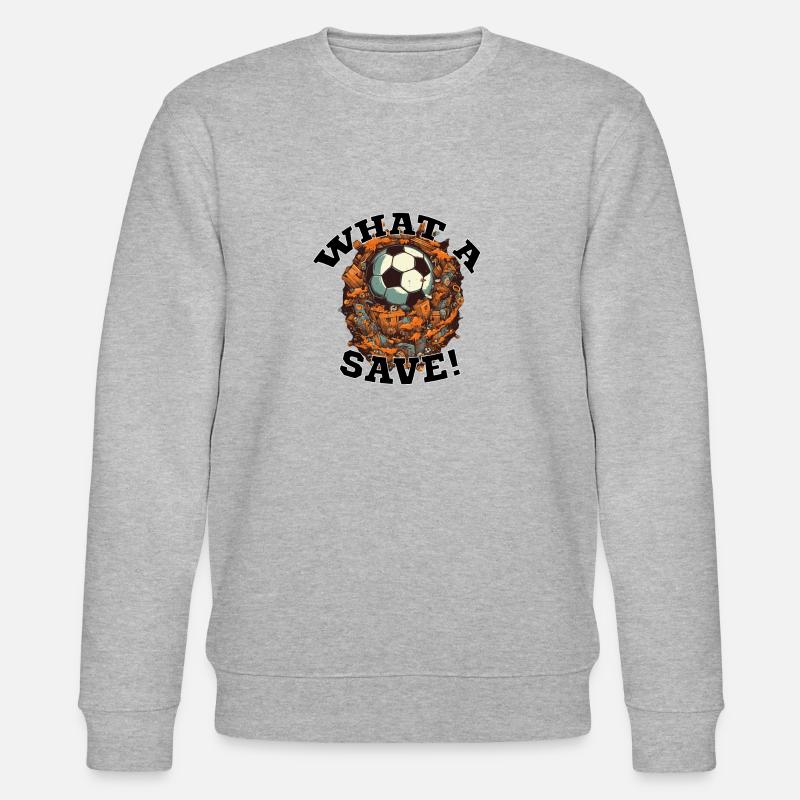Fußball ball - What a Save! - Stanley/Stella Unisex Bio-Sweatshirt CHANGER  - Grau meliert