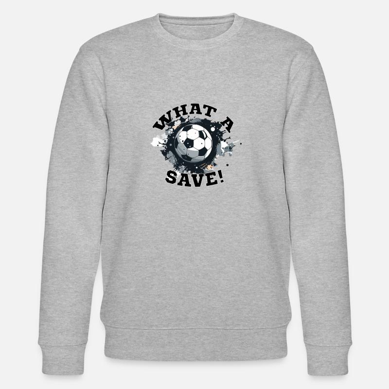 Fußball ball - What a Save! - Stanley/Stella Unisex Bio-Sweatshirt CHANGER  - Grau meliert