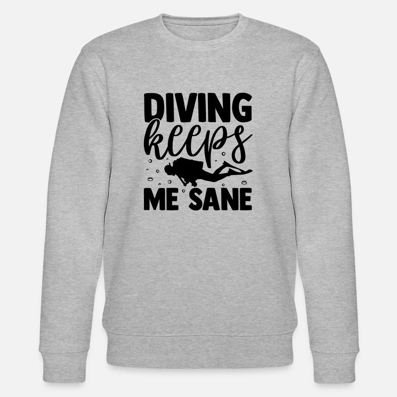 Diving Diving Saying - Stanley/Stella CHANGER Unisex Organic Sweatshirt - heather grey