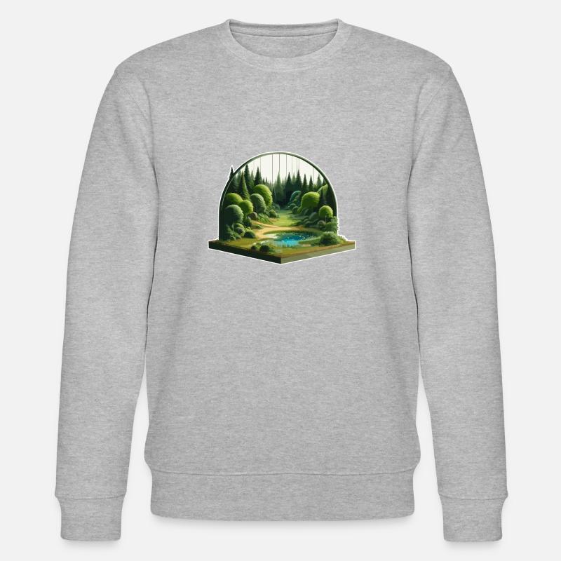 Paysage - Illustration - Sweat bio CHANGER Stanley/Stella Unisexe - gris chiné