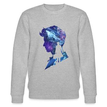 Fantastic Beasts Newt Scamander Silhouette - Stanley/Stella CHANGER Unisex Organic Sweatshirt - heather grey - Front - Nik (191cm) & Marisol (170cm)
