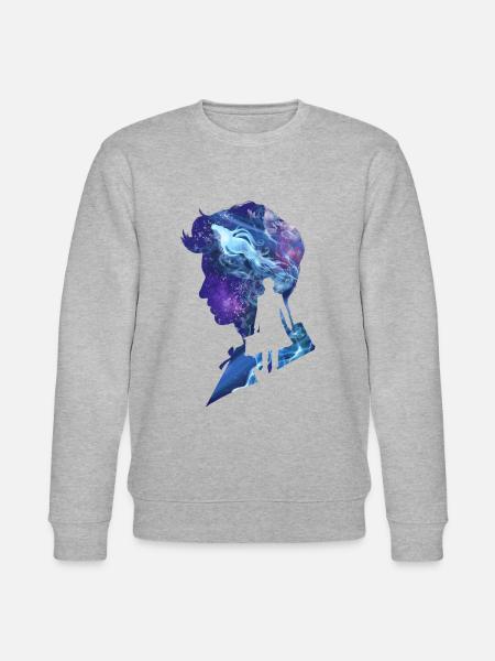 Fantastic Beasts Newt Scamander Silhouette - Stanley/Stella CHANGER Unisex Organic Sweatshirt - heather grey