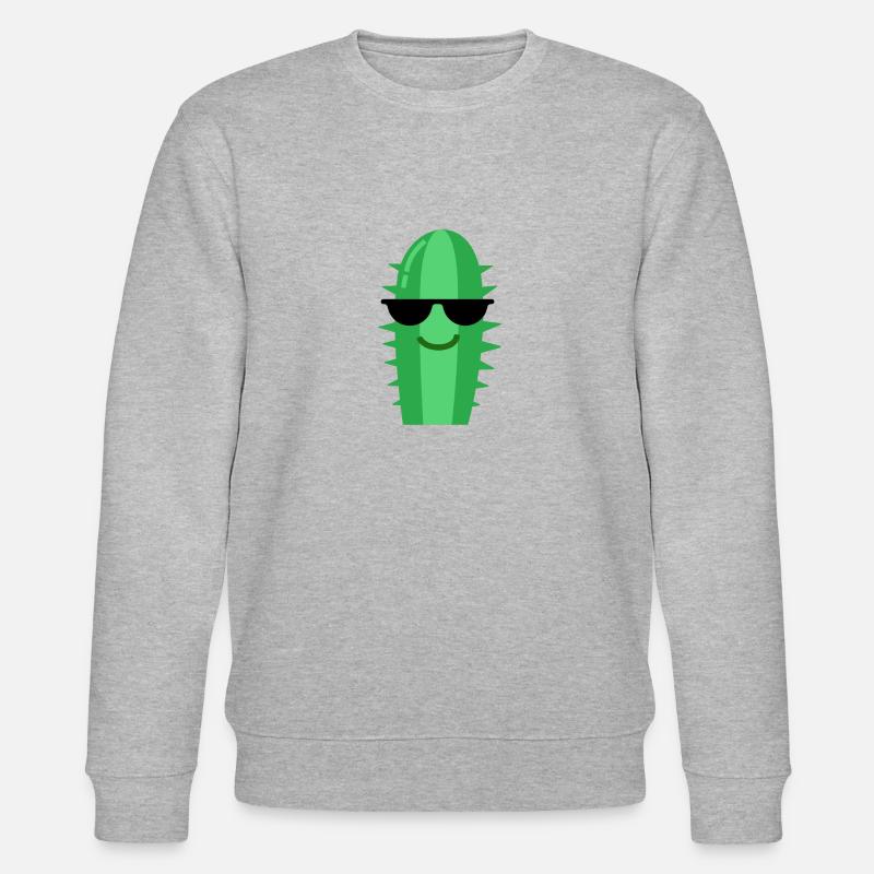 Cooler Kaktus - Stanley/Stella Unisex Bio-Sweatshirt CHANGER  - Grau meliert