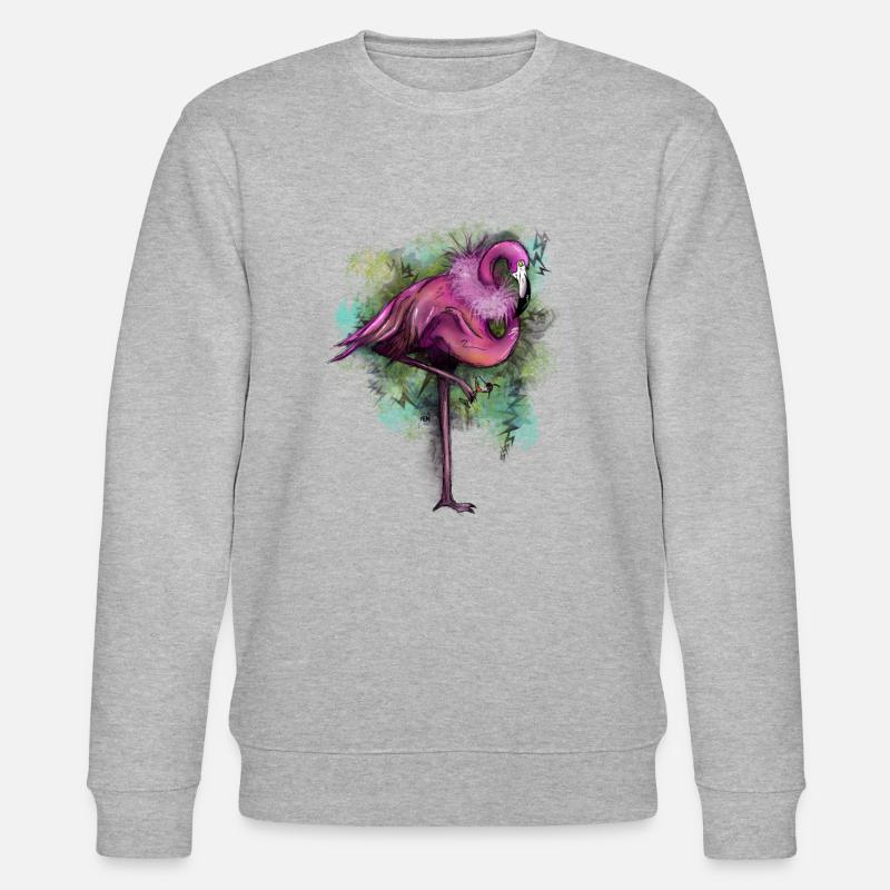 Flamingo Extravaganza - Sweat bio CHANGER Stanley/Stella Unisexe - gris chiné