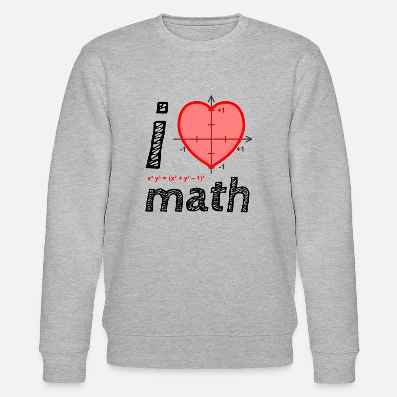 i love math - Stanley/Stella Unisex Bio-Sweatshirt CHANGER  - Grau meliert