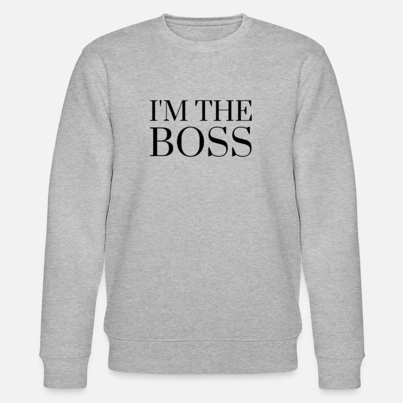 ICH BIN DER CHEF - Stanley/Stella Unisex Bio-Sweatshirt CHANGER  - Grau meliert