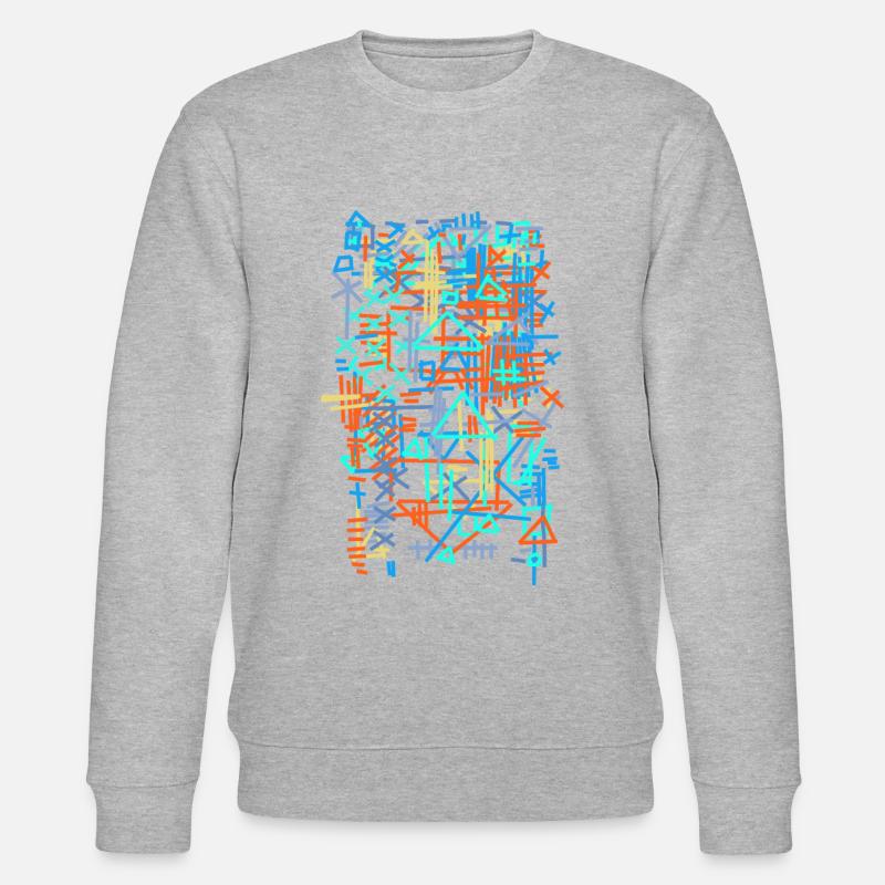 Pattern / Bauhaus carpet - Stanley/Stella CHANGER Unisex Organic Sweatshirt - heather grey