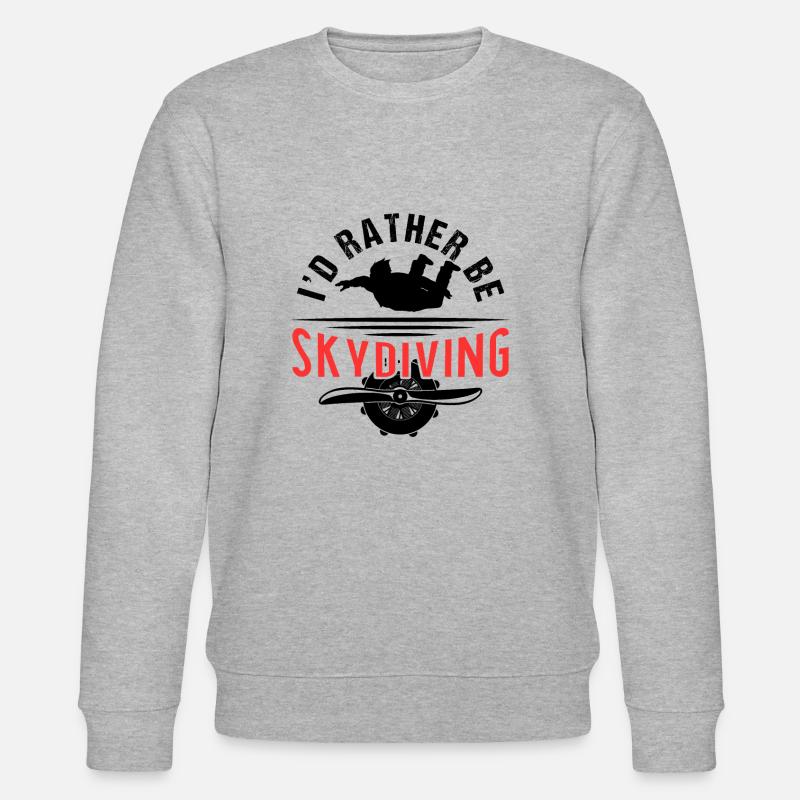 I'd Rather Be Skydiving - Stanley/Stella Unisex Bio-Sweatshirt CHANGER  - Grau meliert