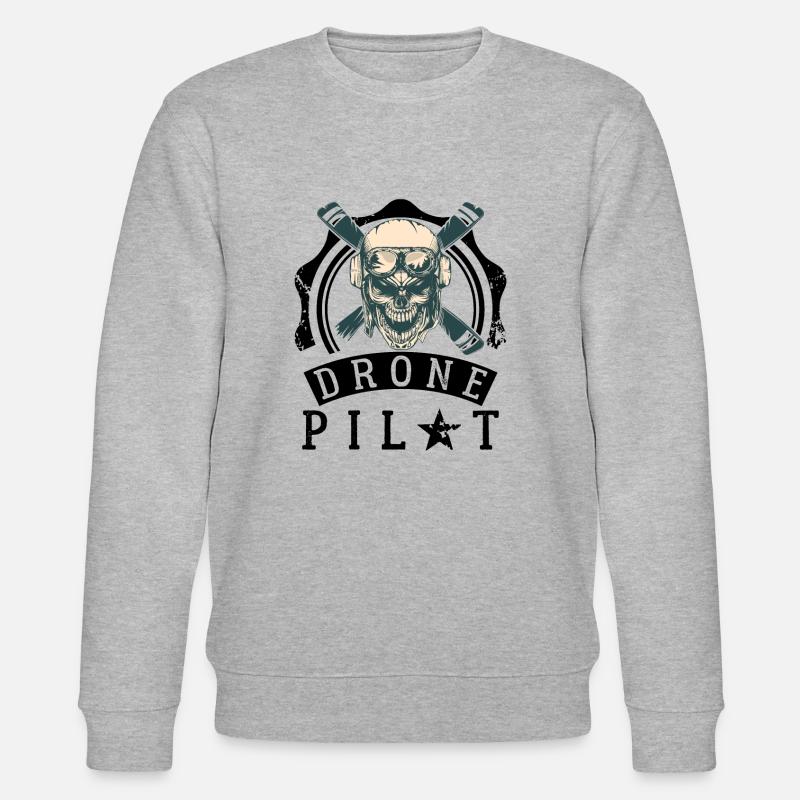 Drone Pilot - Stanley/Stella Unisex Bio-Sweatshirt CHANGER  - Grau meliert
