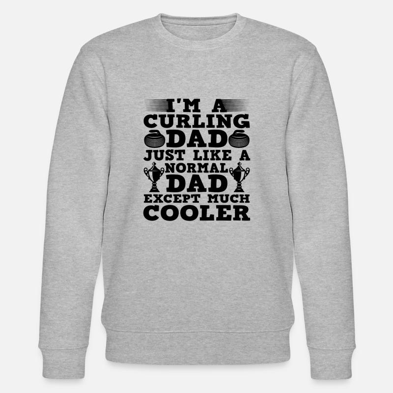 Cool Curling Dad - Stanley/Stella Unisex Bio-Sweatshirt CHANGER  - Grau meliert