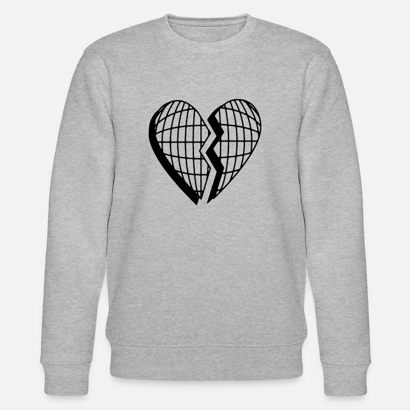 Herz gebrochen - Stanley/Stella Unisex Bio-Sweatshirt CHANGER  - Grau meliert