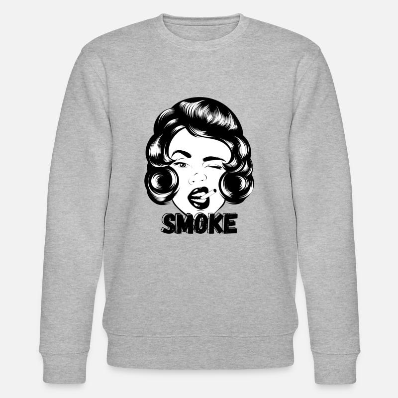 Frau Rauchen 3 - Stanley/Stella Unisex Bio-Sweatshirt CHANGER  - Grau meliert