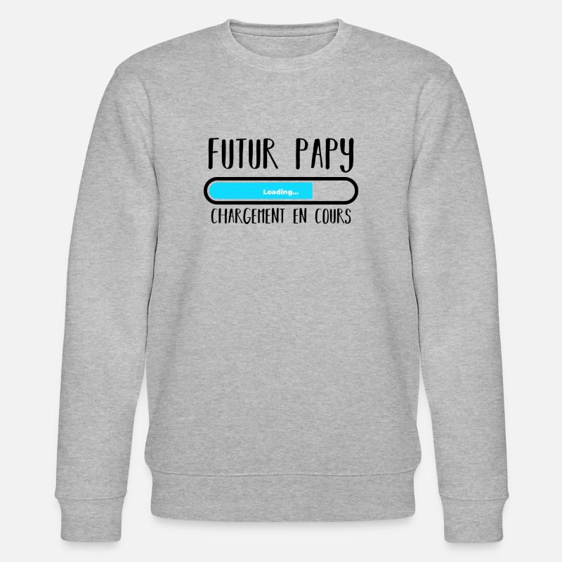 Futur papy loading noir - Sweat bio CHANGER Stanley/Stella Unisexe - gris chiné