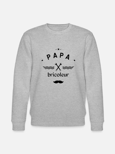 PAPA bricoleur - Sweat bio CHANGER Stanley/Stella Unisexe - gris chiné