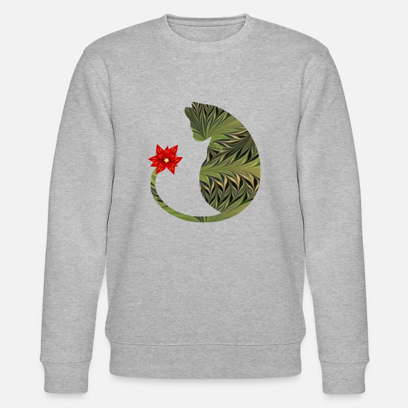 chat avec fleur e 101 - Sweat bio CHANGER Stanley/Stella Unisexe - gris chiné