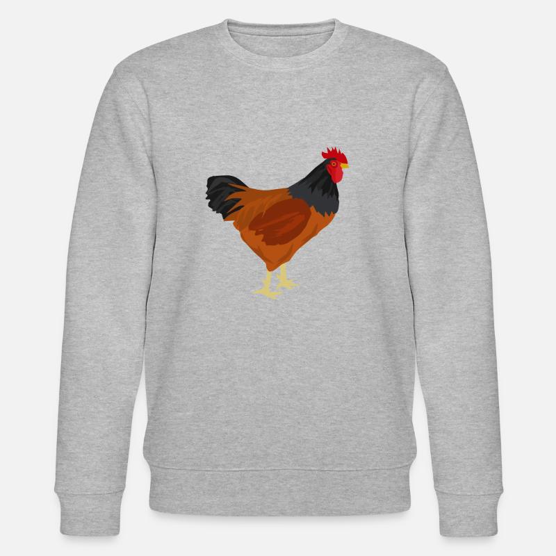 Barbed Chicken - Gift idea - Stanley/Stella CHANGER Unisex Organic Sweatshirt - heather grey