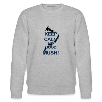 Keep Calm And Good Mush - Stanley/Stella CHANGER Unisex Organic Sweatshirt - heather grey - Front - Nik (191cm) & Marisol (170cm)