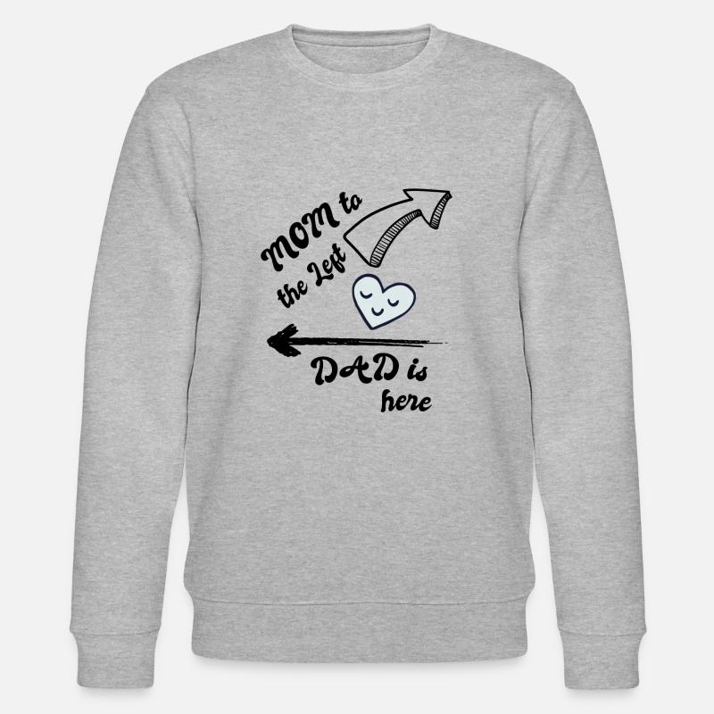 Mom Left Dad Right - Stanley/Stella Unisex Bio-Sweatshirt CHANGER  - Grau meliert