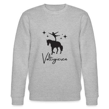 Voltigieren - Stanley/Stella Unisex Bio-Sweatshirt CHANGER  - Grau meliert - Vorne - Nik (191cm) & Marisol (170cm)