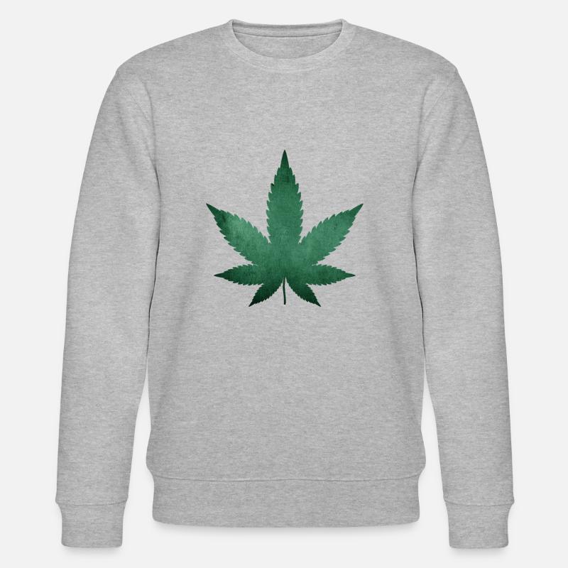 WEED HANFBLATT - Sweat bio CHANGER Stanley/Stella Unisexe - gris chiné