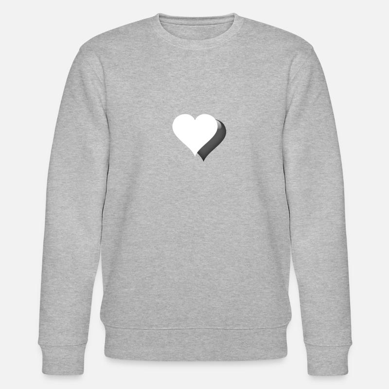 Herz - Stanley/Stella Unisex Bio-Sweatshirt CHANGER  - Grau meliert