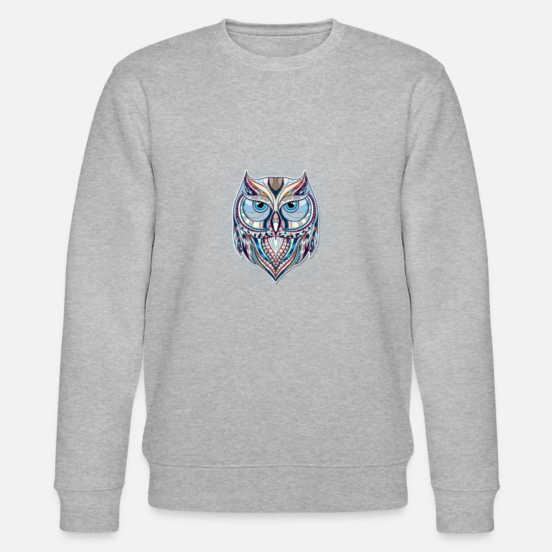 Eule - Stanley/Stella Unisex Bio-Sweatshirt CHANGER  - Grau meliert