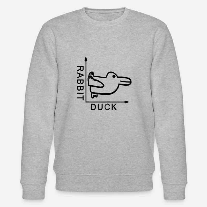 Rabbit duck bunny end graph - Stanley/Stella CHANGER Unisex Organic Sweatshirt - heather grey