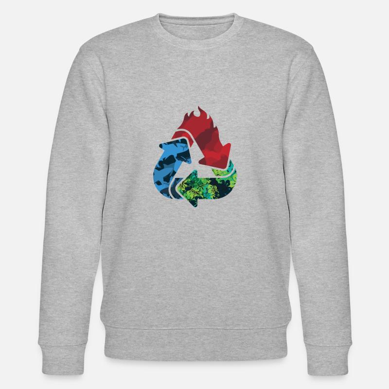 Camo recyclage - Sweat bio CHANGER Stanley/Stella Unisexe - gris chiné