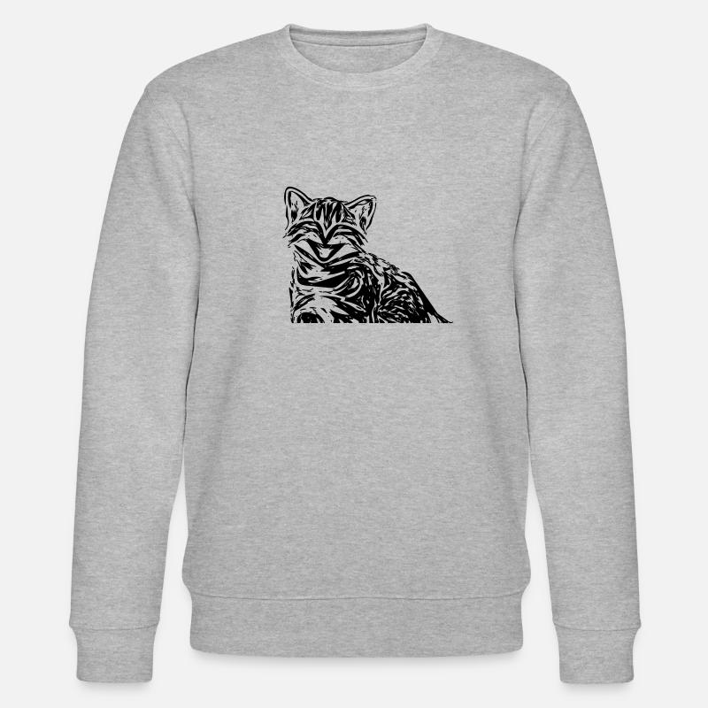 Katze - Stanley/Stella Unisex Bio-Sweatshirt CHANGER  - Grau meliert