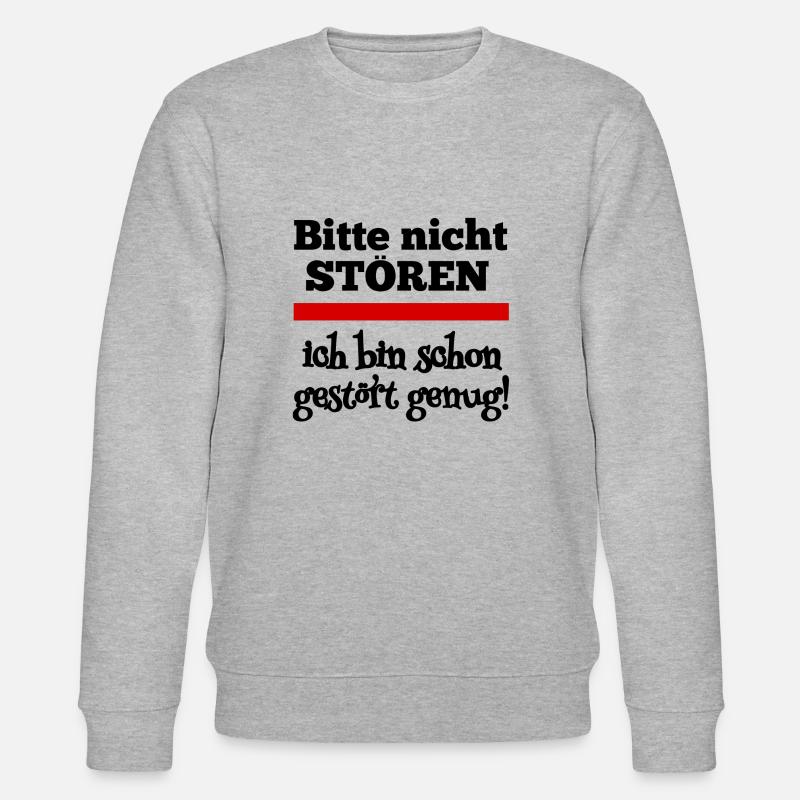 Bitte nicht stören! - Stanley/Stella Unisex Bio-Sweatshirt CHANGER  - Grau meliert