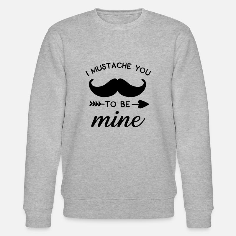 Cadeau moustache moustache barbe - Sweat bio CHANGER Stanley/Stella Unisexe - gris chiné